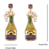 Light Luxury Carnival Cute Wine Bottle Trendy Grace Versatile New Earrings