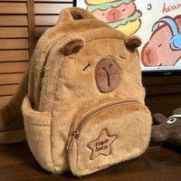 Capybara Plush Bear Large Capacity Backpack
