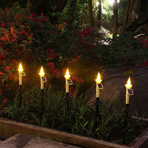 Outdoor Solar Candle LED Ground Lamp Garden Garden Decoration