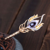 Retro Hairpin Peacock Feather Styling Hairpin
