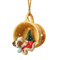 Acrylic Cozy Dog Ornaments
