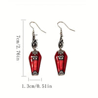 Halloween Earrings Ins Style Red Bat Spider Retro Vampire Earrings
