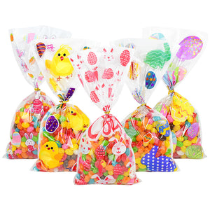 Easter Candy Plastic Treat Bags (50 Pcs)