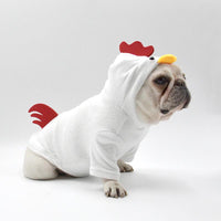 Rooster Style Dog Sweater With Hood Cute Costume
