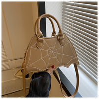 Halloween Spider Web Saddle Bags Fashion Personality Crossbody Shoulder Bag With Handle Women's Handbags
