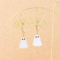 Halloween Cute Ghost Huggie Hoop Earrings
