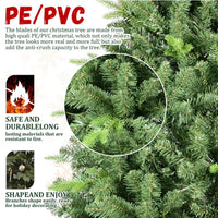 Artificial 6ft Green Christmas Tree With 1339PVC Hard Needle Mixed Branch Tips
