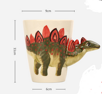 Tazas de dinosaurios de cerámica 3D
