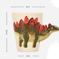 Tazas de dinosaurios de cerámica 3D