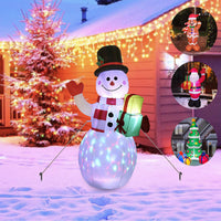 Christmas LED Lights Glowing Santa Tree Snowman Inflatable Outdoor Decor
