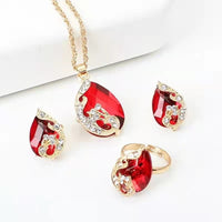 Luxury Watch Bracelet Ring Necklace Earrings Gift Set (5 Pcs)
