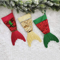 Sequined Mermaid Tail Christmas Stockings
