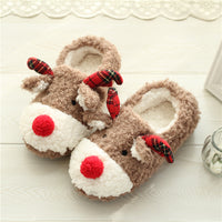 Fuzzy Reindeer Slippers
