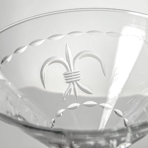 Fleur De Lis Martini Glass 10oz (Set of 4)