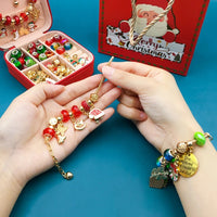 Jewelry Box Christmas Beaded Charm Bracelet Gift Set
