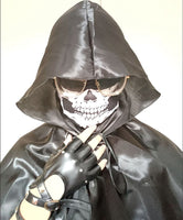 Grim Reaper Hood, Black Medieval Hood, Gothic Cosplay
