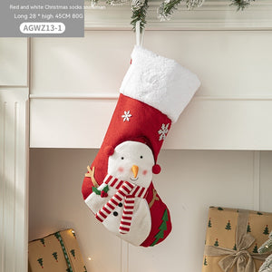 Cloth Santa Claus Cartoon Christmas Tree Hanging Decoration Stockings