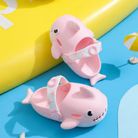 Zapatillas de tiburón para niños, niños, niñas, lindos zapatos antideslizantes
