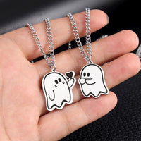 Halloween Cute Love Ghost Necklace Couple Pendant Necklace Men Women Accessories
