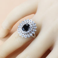 Elegant Cubic Zirconia Earrings Pendant Necklace Bracelet Ring Gift 4 PCs Set
