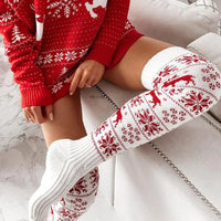 Winter Christmas Warm Knitted Over-the-Knee Socks