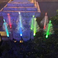 Fiber Optic Christmas Trees Solar Outdoor Stake Lights
