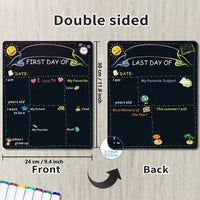 School Blackboard Back To School Sign First Day And Last Day Double-sided Message Board
