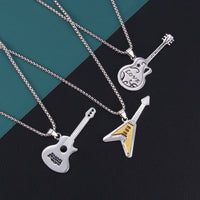 Troupe Guitar Stainless Steel Necklace