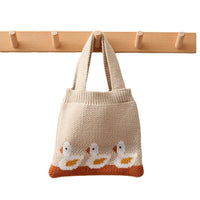 Children's Knitted Goose Tote Bag
