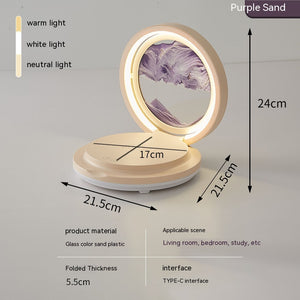 Creative Quicksand Painting Mobile Phone Charging Bluetooth Speaker Desk Lamp