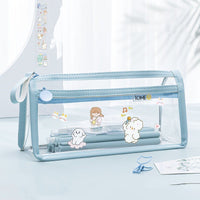 Transparent Double-layer Pencil Case Exam Special Large Capacity
