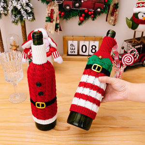 Christmas Decoration Knitted Wine Bottle Cover