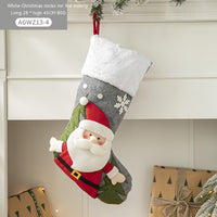 Cloth Santa Claus Cartoon Christmas Tree Hanging Decoration Stockings
