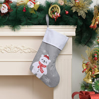 Grey Red Cartoon Christmas Stockings
