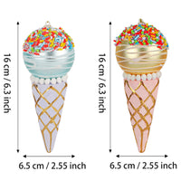 Ice Cream Cone Christmas Tree Ornaments