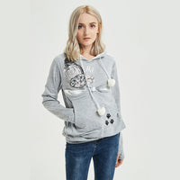 Cute Cat Hoodie With Big Pocket For Pets
