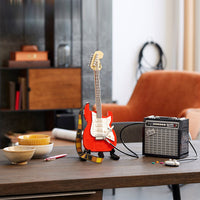 Electric Guitar High Difficulty Assembling Toy Building Blocks
