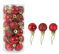 Shiny Matte Christmas Ball Ornaments (24 Pcs)
