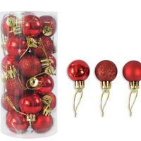 Shiny Matte Christmas Ball Ornaments (24 Pcs)