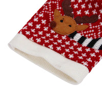 Reindeer Hat Christmas Sweater Wine Bottle Cover
