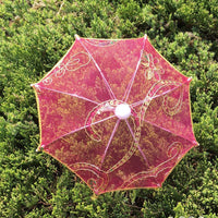 Mini Parapluie en Dentelle de Petite Taille Parapluie Artisanat Brodé Performance pour Enfants Parapluie de Danse Décoration de Spot Scénique Petit Parapluie de Poche en Dentelle
