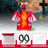 8 Feet Halloween Inflatable Fire Dragon
