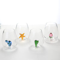 Creative Three-dimensional Animal And Plant Shape Milk Juice Glass Cup
