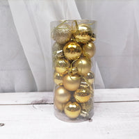 Shiny Matte Christmas Ball Ornaments (24 Pcs)
