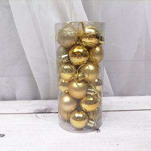 Shiny Matte Christmas Ball Ornaments (24 Pcs)