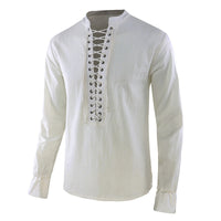Stage Costume Men's Long Sleeve Stand Collarirt
