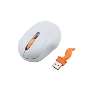 Ratón silencioso inalámbrico USB con cola bonita