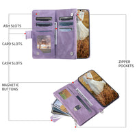 Zipper Wallet Card Flip Multifunction Leather iPhone Case