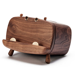 Solid Wood Creative Mobile Phone Holder Tissue Box Coasters