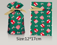 Christmas Gift Ribbon Drawstring Wrap Candy Bag (50 Pcs)
